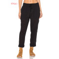 Black Cotton Drawstring Waist Beach Pants